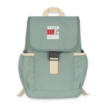 Fatherhood FATHER OF THE YEAR 2026 FUNNY - Kids’ Recycled Backpack - stonewash green - Front