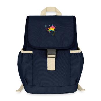 Ski alpin Sports d’hiver Ski nordique - Sac à dos enfant recyclé - bleu marine - Devant