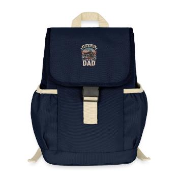 Né pour rouler Forcé à Papa Lustiger Motard Spruch - Sac à dos enfant recyclé - bleu marine - Devant