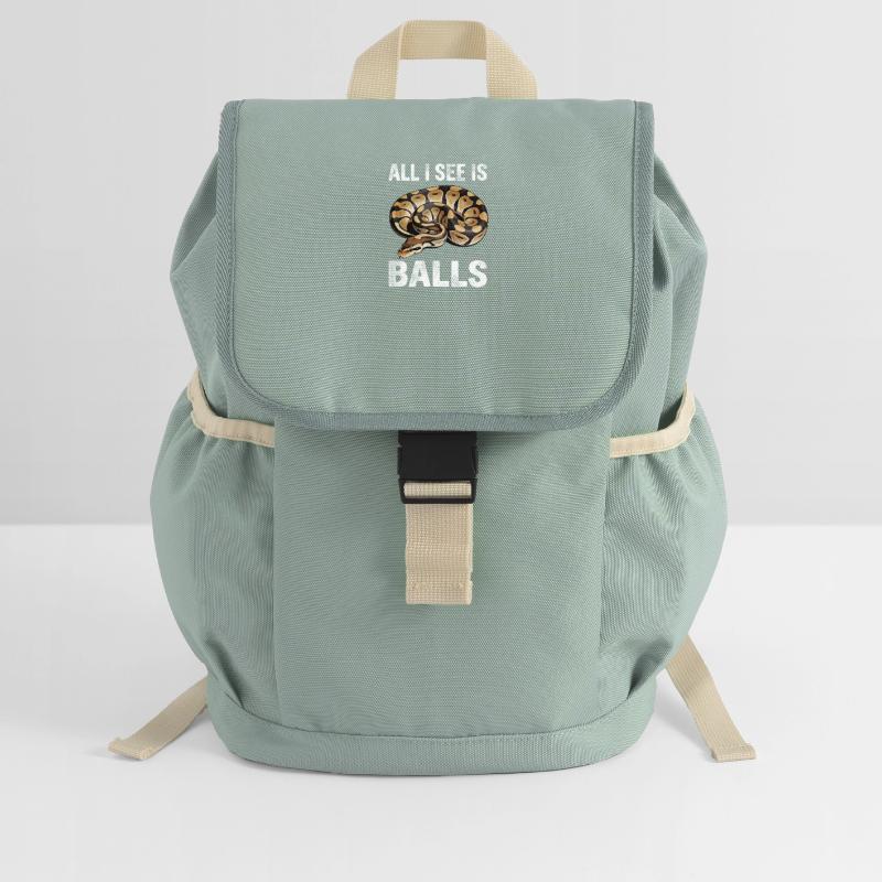 King Python Snakes Lover Terrarium Python Kids’ Recycled Backpack