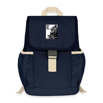 Drop Bar Mafia – Noir T-shirt de cyclisme - Sac à dos enfant recyclé - bleu marine - Devant