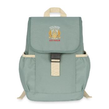 When God created me, he went to the devil grinning - Kids’ Recycled Backpack - stonewash green - Front
