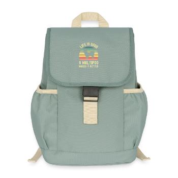 Chien Maltipoo - Sac à dos enfant recyclé - vert lichen - Devant