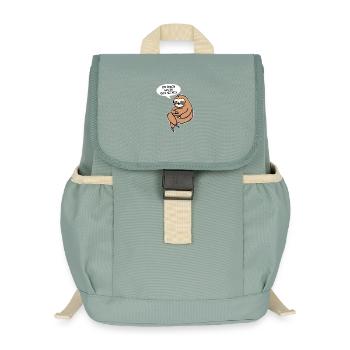 Faul Faultier Statement Schlafen Dschungel Tier - Kinder Recycelter Rucksack - Nebelgrün - Vorne