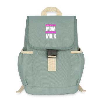 Not Your Mum Not Your Milk - Kinder Recycelter Rucksack - Nebelgrün - Vorne