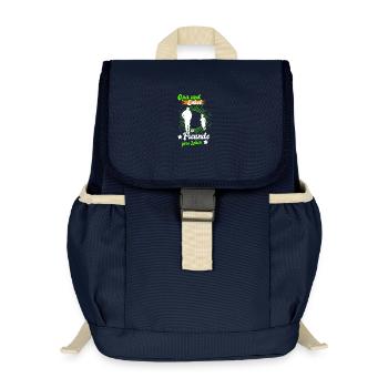 Opa und Enkel Freunde - Kinder Recycelter Rucksack - Navy - Vorne