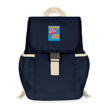 Sushi Rolls Not Gender Roles - Kids’ Recycled Backpack - navy - Front