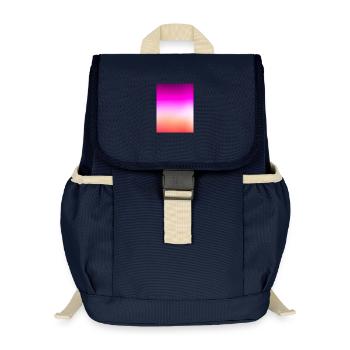 Strahlender Pastell-Sonnenuntergangsgradient - Kinder Recycelter Rucksack - Navy - Vorne