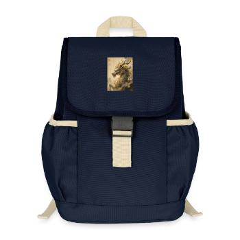 The Heavenly Step: Qilin – Divine Clemency - Kids’ Recycled Backpack - navy - Front