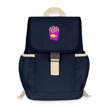 French Fries Pop Art - Kids’ Recycled Backpack - navy - Front