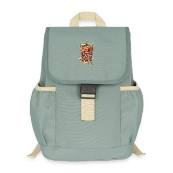 Flaming Devil - Kids’ Recycled Backpack - stonewash green - Front