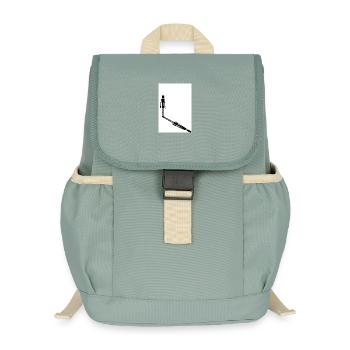 The Shadow Man - Kids’ Recycled Backpack - stonewash green - Front