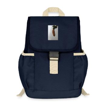 TANNENZAPFEN IM MORGENNEBEL - Kinder Recycelter Rucksack - Navy - Vorne