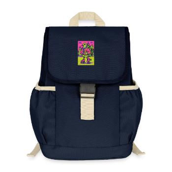 Neon_Pigeon_Roller-skater_2 - Kinder Recycelter Rucksack - Navy - Vorne