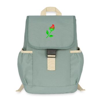Rose Red - Kids’ Recycled Backpack - stonewash green - Front