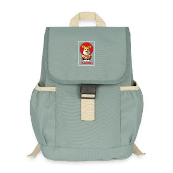 Corgi gallois ramen Kawaii Art japonais des nouilles - Sac à dos enfant recyclé - vert lichen - Devant