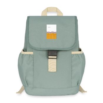 Normal Minimalist Statement Design - Kinder Recycelter Rucksack - Nebelgrün - Vorne