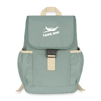 TAKE OFF - Kids’ Recycled Backpack - stonewash green - Front