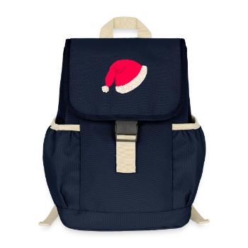 Weihnachtsmütze ohne Text - Kinder Recycelter Rucksack - Navy - Vorne