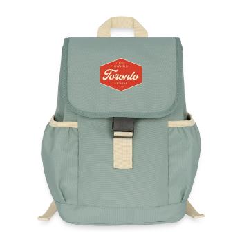 Toronto Retro Sign - Kids’ Recycled Backpack - stonewash green - Front