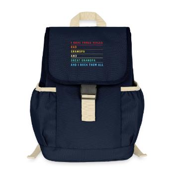 Opa Enkel Enkelkind Opi Großvater - Kinder Recycelter Rucksack - Navy - Vorne