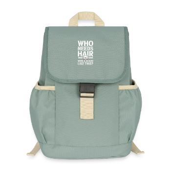 Who Needs Hair With A Beard Like This Bart Glatze - Kinder Recycelter Rucksack - Nebelgrün - Vorne