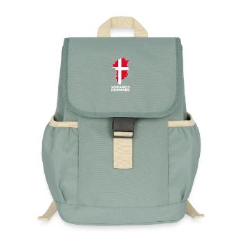 Greenland Denmark Flag Map - Kids’ Recycled Backpack - stonewash green - Front