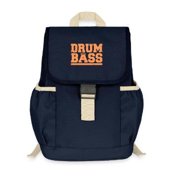 drum and bass drums and bass - Kids’ Recycled Backpack - navy - Front