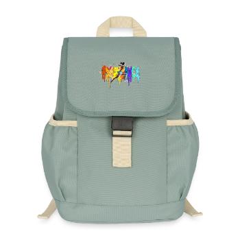 Breakdance Girl Bgirl B-Girl - Kids’ Recycled Backpack - stonewash green - Front