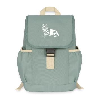 Chien de berger - Sac à dos enfant recyclé - vert lichen - Devant