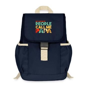 Meine Lieblingsleute nennen mich Papa Koch Koch - Kinder Recycelter Rucksack - Navy - Vorne