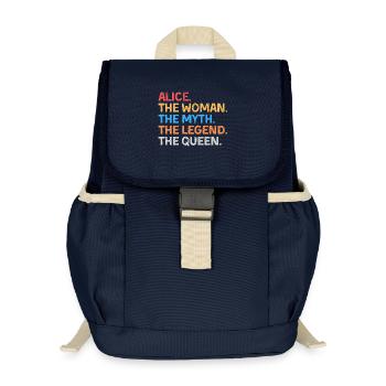 Alice, la femme, le mythe, la légende, la reine - Sac à dos enfant recyclé - bleu marine - Devant