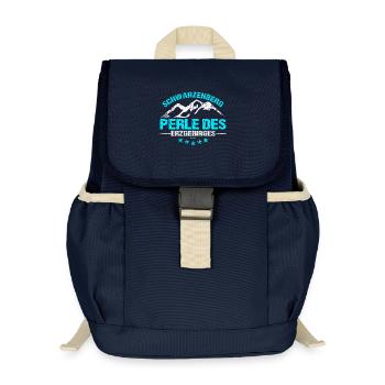 Perle des Erzgebirges - Kinder Recycelter Rucksack - Navy - Vorne