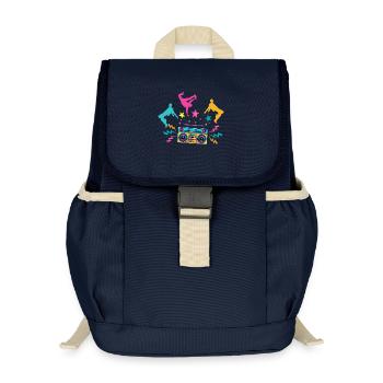 Boombox Neon Dancing Silhouettes - Sac à dos enfant recyclé - bleu marine - Devant