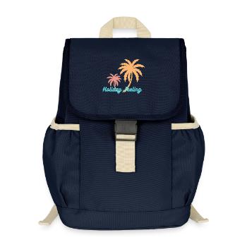 Palmenurlaub – Holiday Feeling - Kinder Recycelter Rucksack - Navy - Vorne