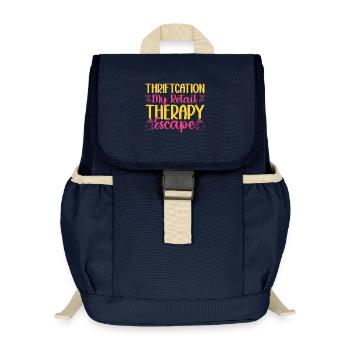 Thrift Shopper Thriftcation My Retail Thrift Store - Kinder Recycelter Rucksack - Navy - Vorne