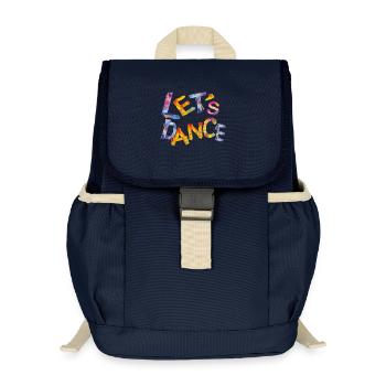 tanzende Buchstaben - Kinder Recycelter Rucksack - Navy - Vorne