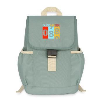 Oldometer 88 Lustiger 88. Geburtstag Retro - Kinder Recycelter Rucksack - Nebelgrün - Vorne