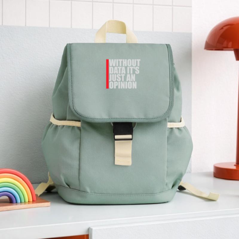 Without Data It's Just An Opinion Statistics Nerd Kids’ Recycled Backpack