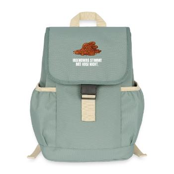 Irgendwas stimmt mit Hasi nicht - Kinder Recycelter Rucksack - Nebelgrün - Vorne