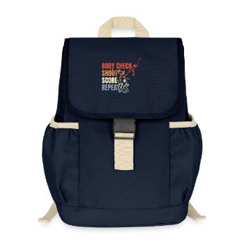 Le dicton du hockey sur glace - Sac à dos enfant recyclé - bleu marine - Devant