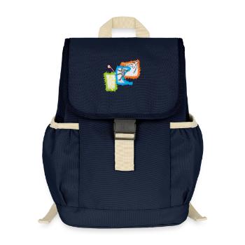 Joueurs de football - Sac à dos enfant recyclé - bleu marine - Devant