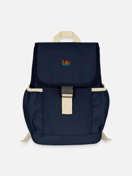 Sailing ship - Kids’ Recycled Backpack - navy