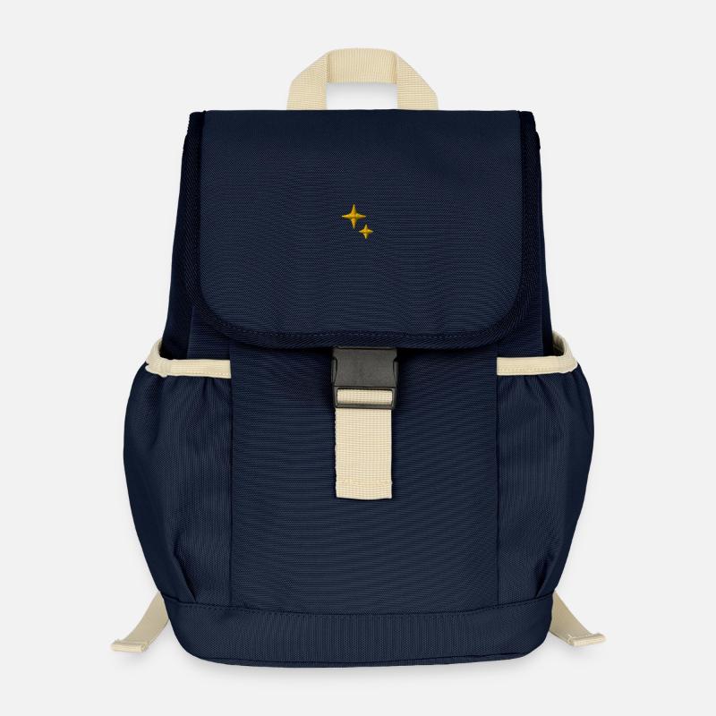 Sterne bestickt - Kinder Recycelter Rucksack - Navy