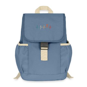 Biathlon Herzschlag Biathlet Ski - Kinder Recycelter Rucksack - Blaugrau - Vorne