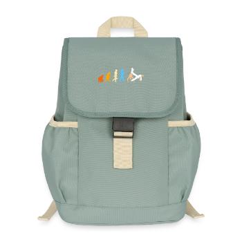 Capoeira Evolution - Kids’ Recycled Backpack - stonewash green - Front
