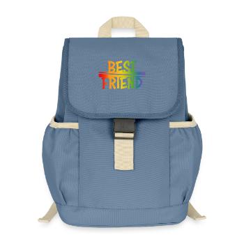 Best friend rainbow - Kinder Recycelter Rucksack - Blaugrau - Vorne