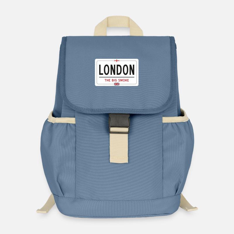 Londoner Ortsschild - Kinder Recycelter Rucksack - Blaugrau