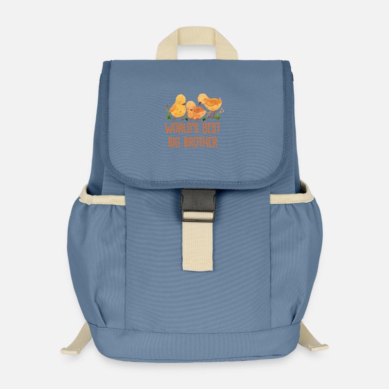 Weltbester Großer Bruder - Kinder Recycelter Rucksack - Blaugrau