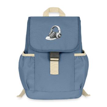 MUSICAL SNEAKERS - black & white - Sac à dos enfant recyclé - gris bleu - Devant